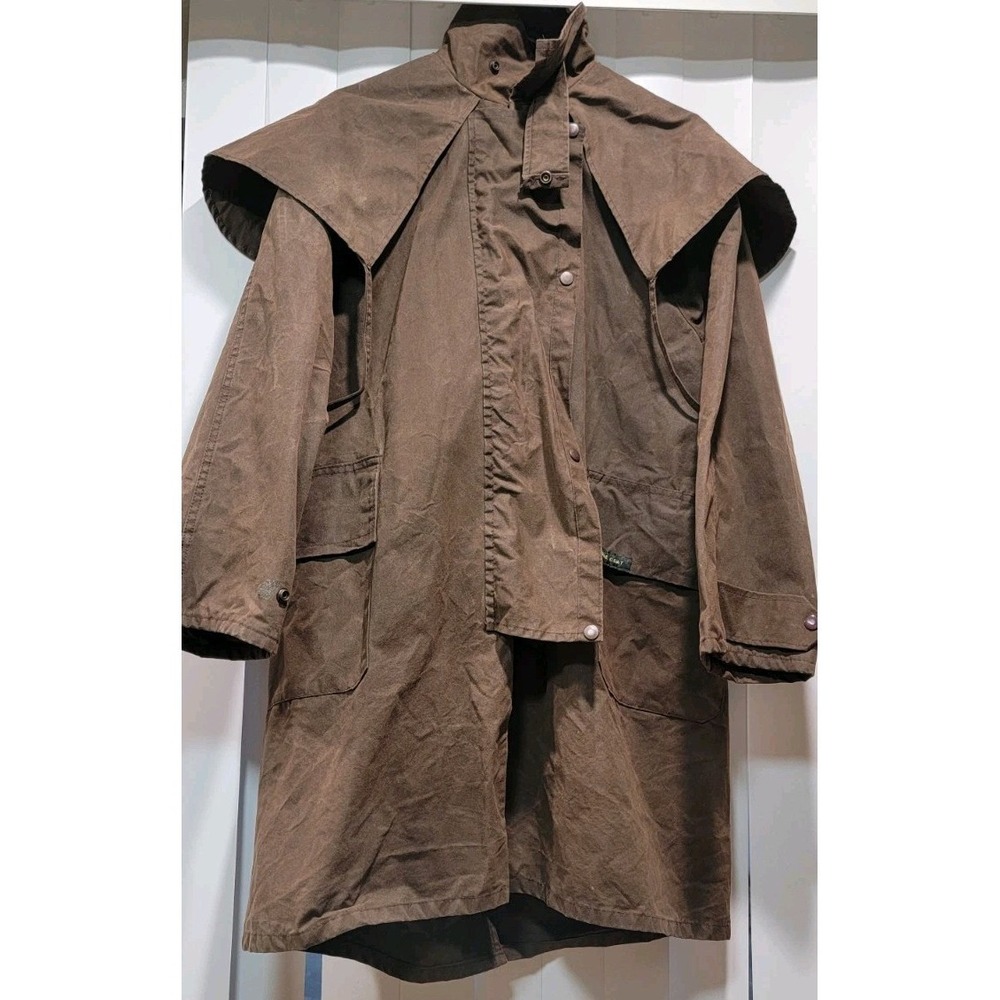 The Australian Coat Company Aussie Riding Jacket Oilskin Canvas Coated Men's Med - Picture 15 of 15